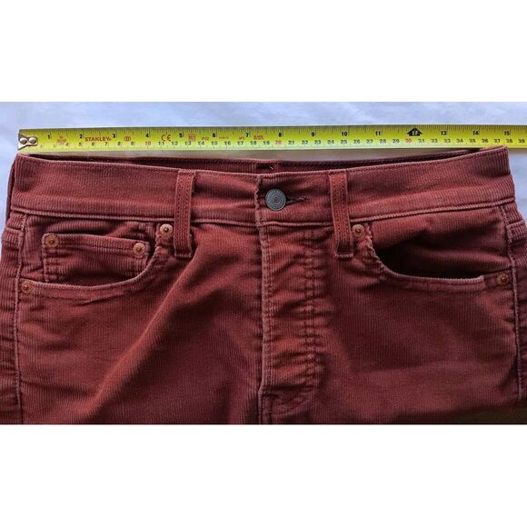 Levi's Wedgie Straight Corduroy Jeans Women's 27 Hot Fudge Brown Button Fly - Picture 4 of 16